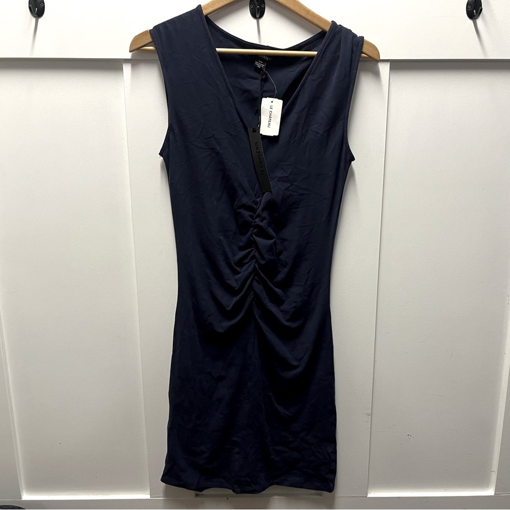 NWT Le Chateau cotton navy dress size M